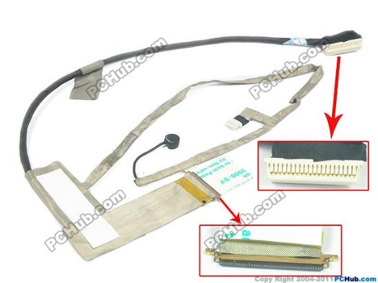 Picture of ASUS N61 series LCD Cable (16") 1422-00LA0AS, For 16" LED LCD panel (white Webcam 
