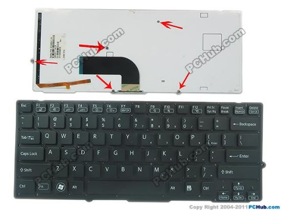 Picture of Sony Vaio VPCSC Series Keyboard 148949681, US with Backlit 