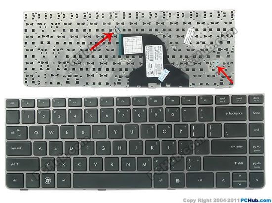 Picture of HP ProBook 4330s Keyboard 646365-001, US, with Frame "New"