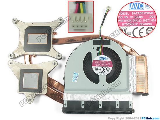 Picture of Lenovo ThinkPad W530 Series Cooling Fan  -004, DC5V 0.5A, heatsink fan