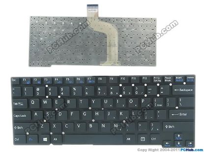 Picture of Sony Vaio SVT13 Series Keyboard HMB8809NWB-01, US, Black, Win8
