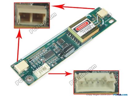 Picture of PCH Inverter 2-Lamp Type LCD Monitor /TV Inverter (Universal Use) 2-Lamp, 6-Pin, 10V-28V, AVT2028A-7, 120x26mm, For 