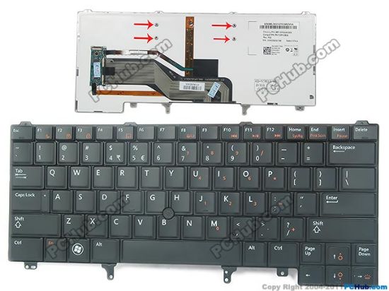 Picture of Dell Latitude E6430 ATG Keyboard P/N:0DH5D7, US Version,  Backlit "Brand NEW"