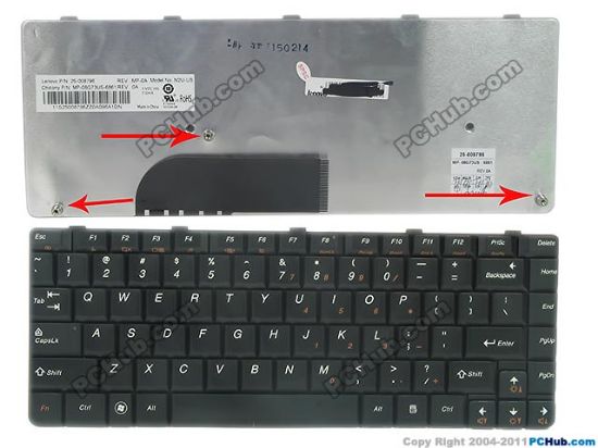 Picture of Lenovo IdeaPad U350 Keyboard US, 15", Black, New