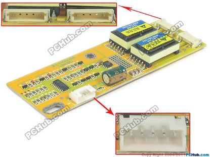 Picture of PCH Inverter 2-Lamp Type LCD Monitor /TV Inverter (Universal Use) 5-Pin, 12V For 2-Lamp, BX-02S2201, 120x40mm, 10"-1