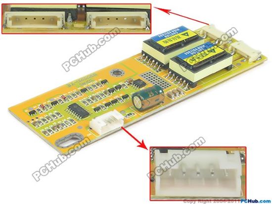 Picture of PCH Inverter 2-Lamp Type LCD Monitor /TV Inverter (Universal Use) 5-Pin, 12V For 2-Lamp, BX-02S2201, 120x40mm, 10"-1