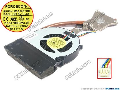 Picture of Acer Aspire 4752 Series Cooling Fan  60.4MS03.001, 5V 0.4A Heatsink Fan