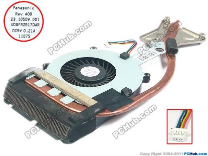 Picture of Acer Aspire 4752 Series Cooling Fan  60.4MS05.001, DC5V 0.21A, Heatsink Fan