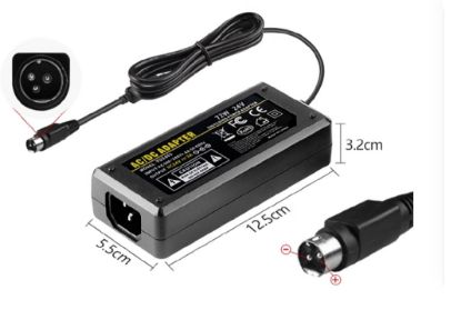 Picture of PCH OEM 12040, AC Adapter, 12V 4A,3-Pin P1+V+ P2=V-, C14