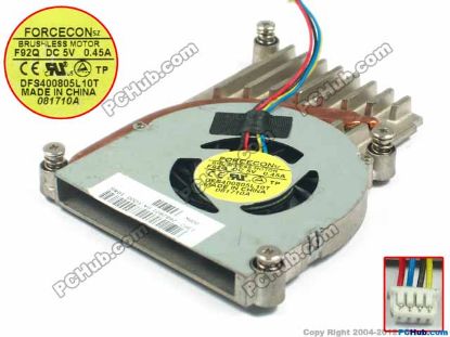Picture of Forcecon DFS400805L10T Cooling Fan  F92Q, w40x4x4, 5V 0.45A, Heatsink Fan