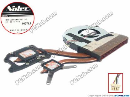 Picture of Nidec G70N05NS5MT-57T02 Cooling Fan  w15x4x4, 5V 0.40A, Heatsink fan