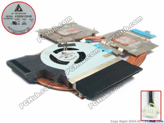 Picture of HP Pavilion dv6-7000 Series Cooling Fan  682061-001, 5V Heatsink with Fan