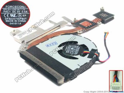 Picture of Lenovo IdeaPad S205 Cooling Fan  60.4MN02.001, 5V, Heatsink fan