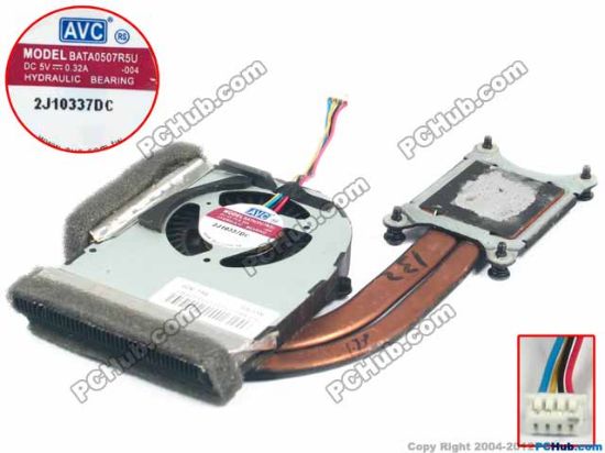 Picture of Lenovo ThinkPad T420 Series Cooling Fan  -004, w30x4x4, 5V 0.40A