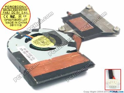 Picture of Lenovo V470 Series Cooling Fan  FA8J, w40x4x4, 5V 0.4A, Heatsink fan
