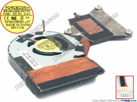 Picture of Lenovo V470 Series Cooling Fan  FA8J, w40x4x4, 5V 0.4A, Heatsink fan