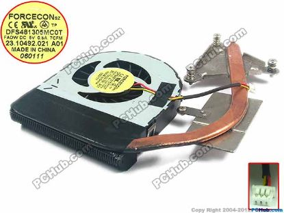 Picture of Forcecon DFS481305MC0T Cooling Fan  60.4IU.021, 5V, Heatsink fan