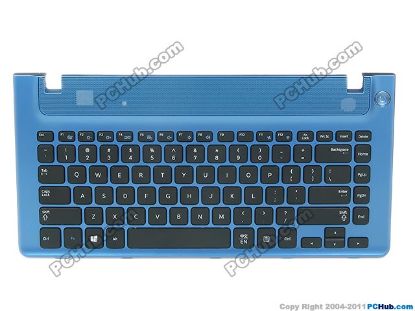 Picture of Samsung Laptop NP350V4C ( 350V4C ) Mainboard - Palm Rest Keyboard Frame - with US KB, "Blue"