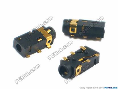 Picture of UPH Jack & Plug Jack- Audio 2.5mm (Laptop) 2.5mm, 6 leg, 12x5x3.2mm thick (Exclude Leg)