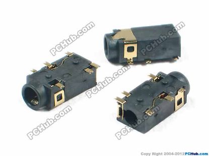 Picture of UPH Jack & Plug Jack- Audio 2.5mm (Laptop) 2.5mm, 6 leg, 14x6.5x5mm thick (Exclude Leg)