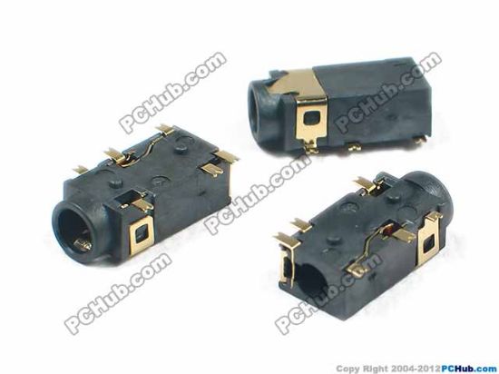 Picture of UPH Jack & Plug Jack- Audio 2.5mm (Laptop) 2.5mm, 6 leg, 14x6.5x5mm thick (Exclude Leg)