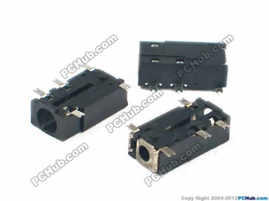 Picture of UPH Jack & Plug Jack- Audio 2.5mm (Laptop) 2.5mm, 6 leg, 12x6.2x4mm thick (Exclude Leg)