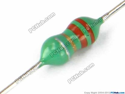 Picture of UPH Inductor Inductor- Color loop Axial Lead 1/4W. 3.3UH. AL0307-3R3K