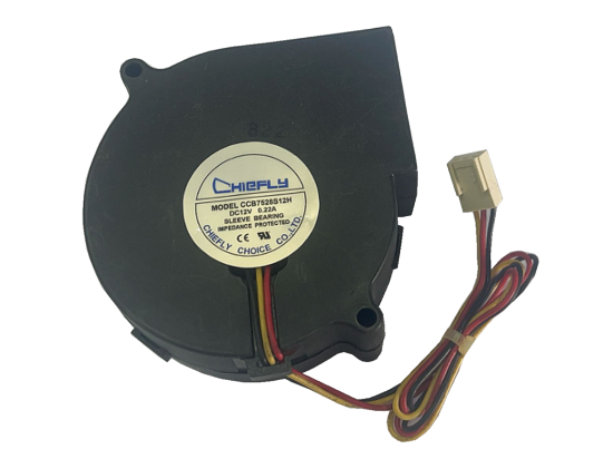 Picture of Chiefly CCB7528S12H Server - Blower Fan CCB7528S12H, bw75x75x28, w195x3x3, 12V 0.22A
