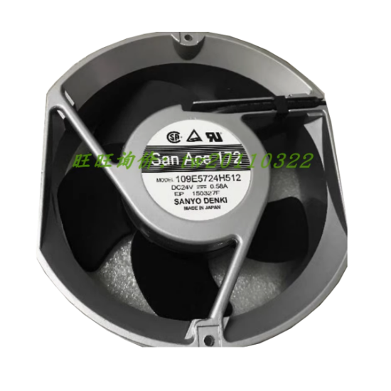 Picture of Sanyo Denki 109E5724H512 Server - Round Fan RF172x150x51, w2, 24V 0.58A, Steel