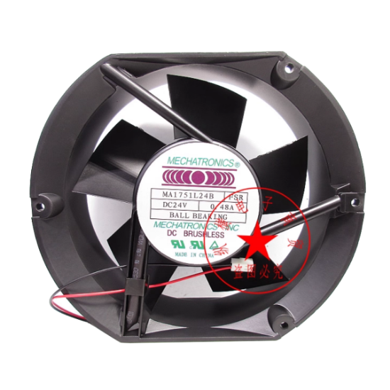 Picture of MECHATRONICS MA1751L24B Server - Round Fan FSR, 24V0.48A, Steel, rf175x150x51mm, 2W, New