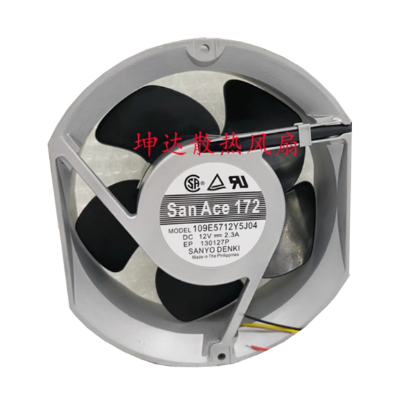 Picture of Sanyo Denki 109E5712V5J04 Server - Round Fan 12V2.30A, Alum, rf172x150x51mm, 3W