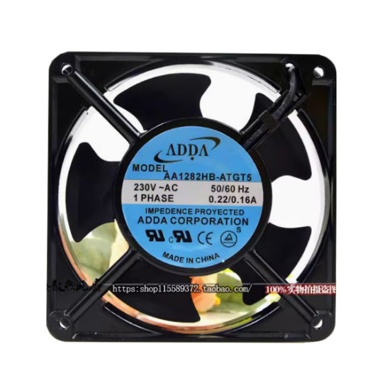 Picture of ADDA AA1282HB-ATGT5 Server - Round Fan Steel, rd120x120x38, 2w, AC 230V 0.16A