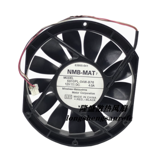 Picture of NMB-MAT / Minebea 5910PL-04W-B76 Server - Round Fan Steel, L51, rd172x150x50, 2w, DC 12V 4A