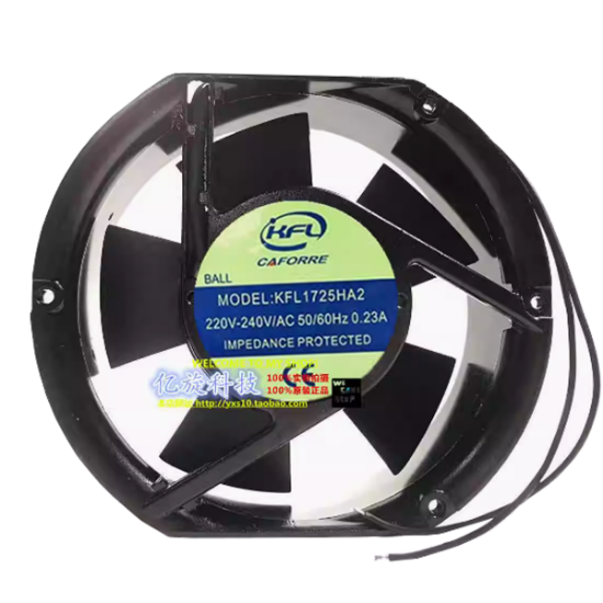 Picture of KFL / CAFORRE KFL1725HA2 Server - Round Fan KFL1725HA2, AC 220-240V 0.23A, 2-Wire