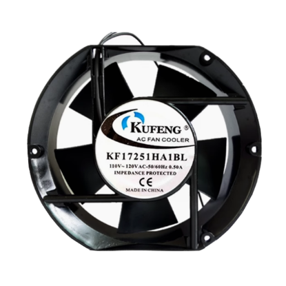 Picture of KUFENG KF17251HA1BL Server - Round Fan KF17251HA1BL, AC 110-120V 0.50A, 2-Wire