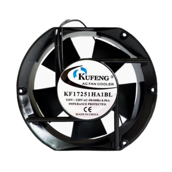 Picture of KUFENG KF17251HA1BL Server - Round Fan KF17251HA1BL, AC 110-120V 0.50A, 2-Wire