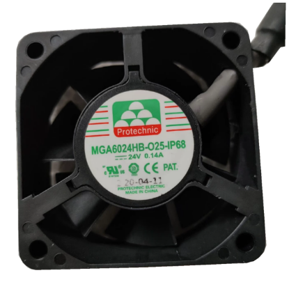 Picture of Protechnic Magic MGA6024HB-O25-IP68Server-Square Fan DC 24V 0.14A, 60x60x25mm, 2-wire 