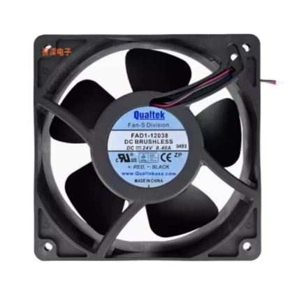 Picture of Qualtek FAD1-12038CBHW12 Server-Square Fan DC 24V 0.40A, 120x120x38mm, 2-wire 
