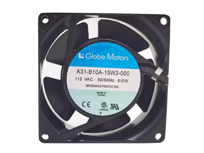 Picture of Globe Motors A31-B10A-15W3-000 Server-Square Fan A31-B10A-15W3-000