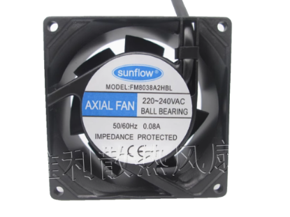 Picture of sunflow FM8038A2HBL Server-Square Fan FM8038A2HBL