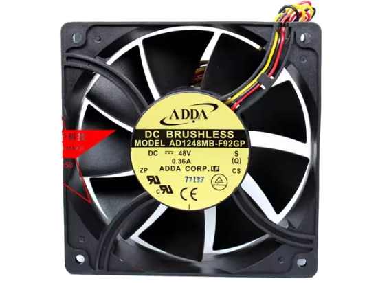 Picture of ADDA AD1248MB-F92GP Server-Square Fan AD1248MB-F92GP, S