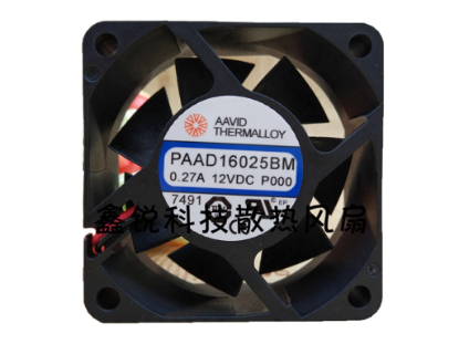 Picture of AAVID PAAD16025BM Server-Square Fan DC 12V 0.27A, 60x60x25mm, 2-Wire