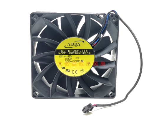 Picture of ADDA AS12048MB389200 Server-Square Fan 48V 0.80A, 120x120x38, 120mm, 3-w, 3-P