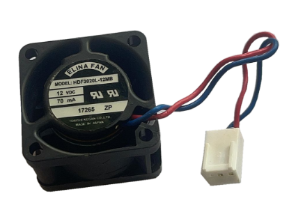 Picture of ELINA FAN HDF3020L-12MB Server - Square Fan 12V70mA, sq30x30x20mm, 100x2Wx2P