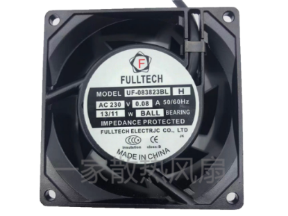 Picture of FULLTECH UF-083823BL Server-Square Fan UF-083823BL, Alloy Framed