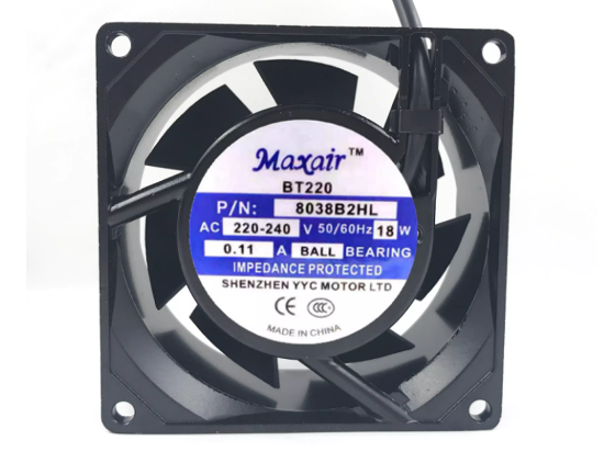 Picture of Maxair 8038B2HL Server-Square Fan 8038B2HL, Alloy Framed