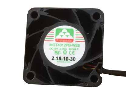 Picture of Protechnic Magic MGT4012PB-W28 Server-Square Fan MGT4012PB-W28, F