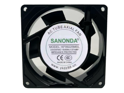 Picture of SANONDA KF9225MSL Server-Square Fan KF9225MSL, Alloy Framed