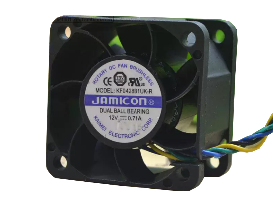 Picture of Jamicon KF0428B1UK-R Server-Square FanDC 12V 0.71A, 40x40x28mm, 4-Wire