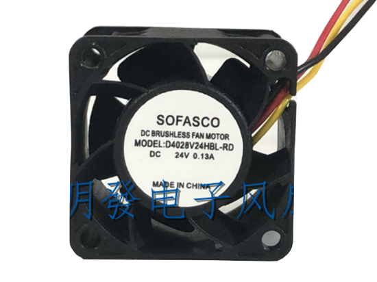 Picture of Sofasco D4028V24HBL-RD Server-Square Fan D4028V24HBL-RD